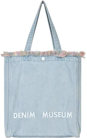Premium Red Yarn Fringe Boho Denim Tote Bag for Women – 2025 Summer Niche Lightweight Foldable Designer Shoulder Purse