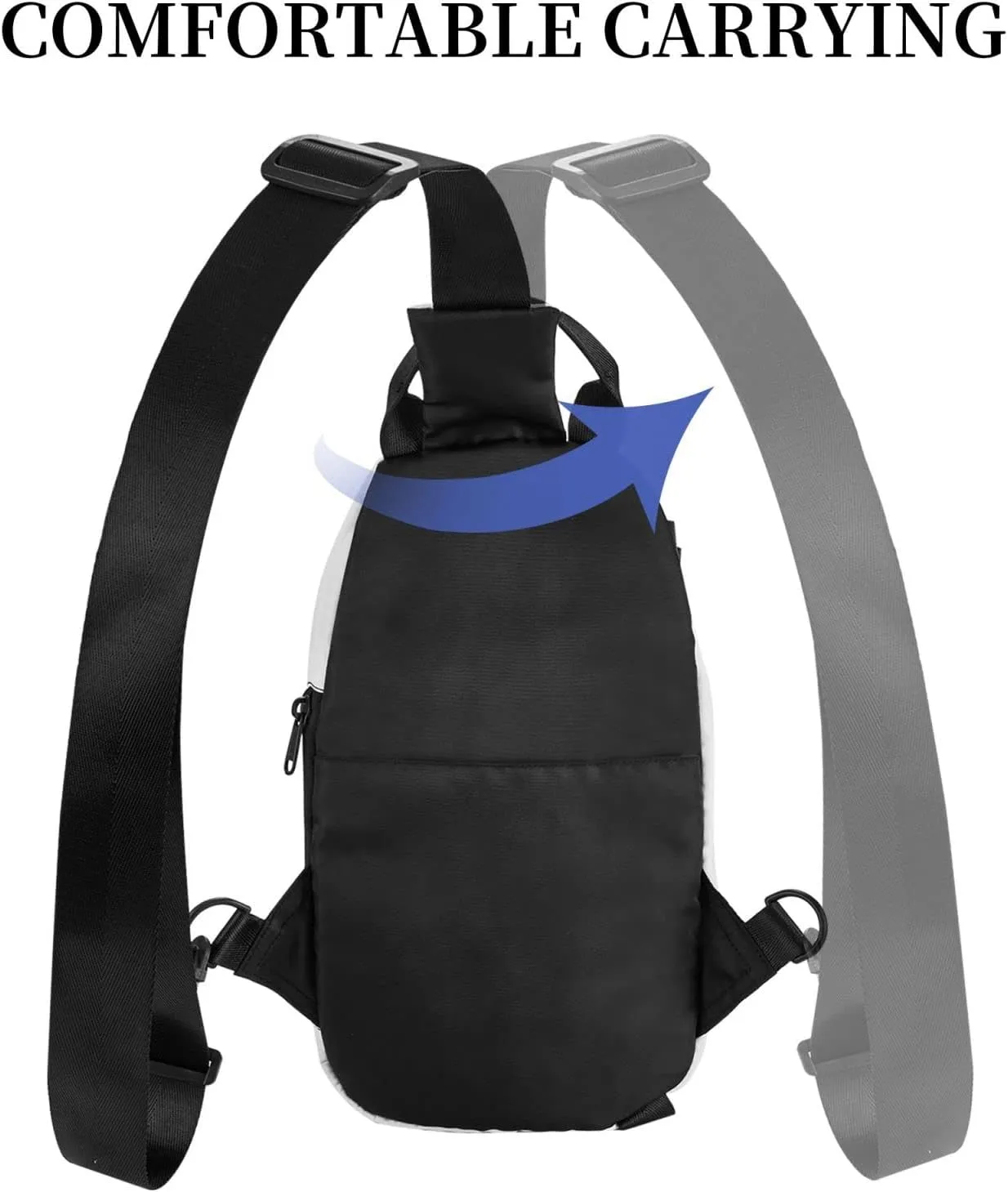 Print Flowers Sling Bags Crossbody Sling Backpack Travel Hiking Daypack Chest Bag For Man And Women