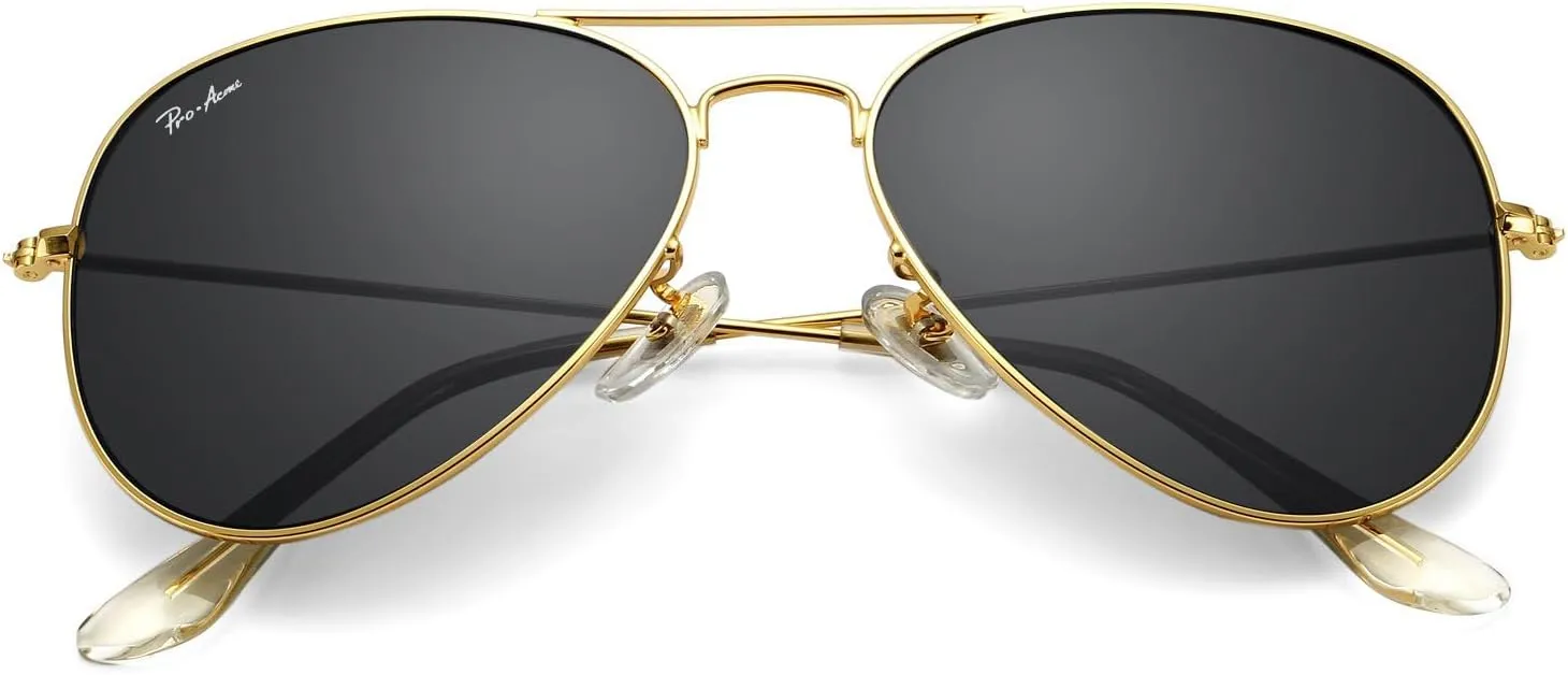 Pro Acme Classic Aviator Sunglasses for Women & Men Metal Frame UV400 Driver Sunglasses