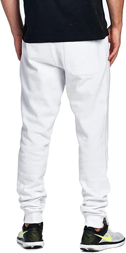 PROGO USA Men's Joggers Sweatpants Basic Fleece Marled Jogger Pant Elastic Waist