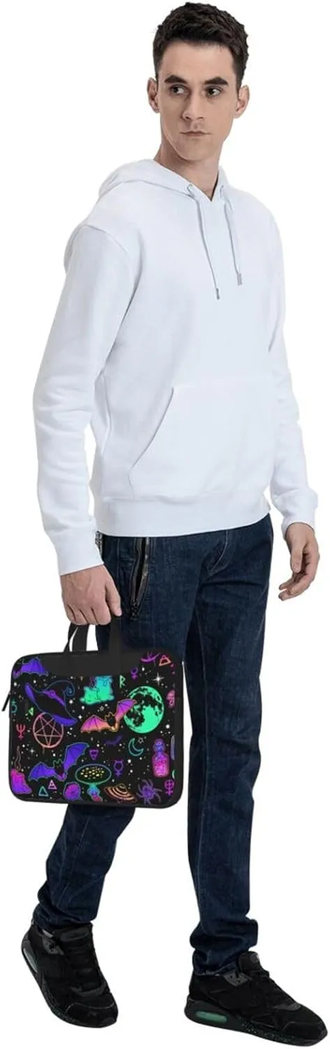 Psychedelic Mushrooms Laptop Bag Classic Slim Briefcase Messenger Bag, Spacious, Ergonomic