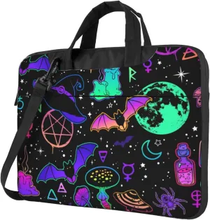 Psychedelic Mushrooms Laptop Bag Classic Slim Briefcase Messenger Bag, Spacious, Ergonomic