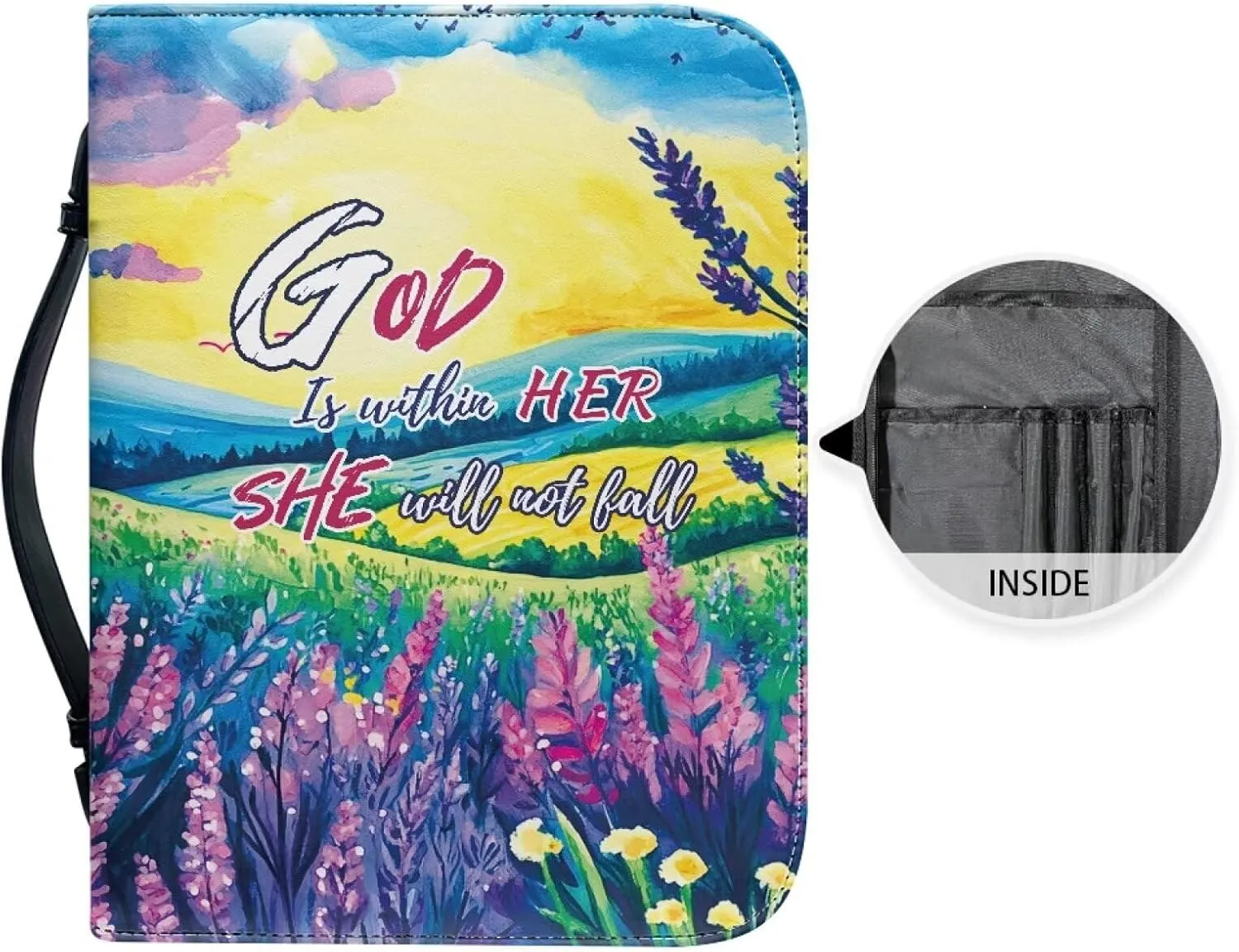 PU Leather Bible Covers for Girls Portable Bible Bags for Women Organizer