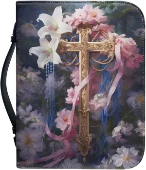 PU Leather Bible Covers for Girls Portable Bible Bags for Women Organizer