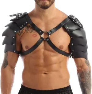 PU Leather Harness For Men Adjustable Buckle Body Chest Garter Belt Cosplay Nightclub Sexy Punk Chest Belt Clubwear