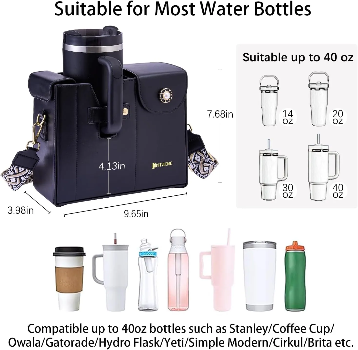 Purse for stanley cup purse, stanley cup bag, Tumbler holder, water bottle carrier,Outdoor Portable Crossbody Cup Storage Bag