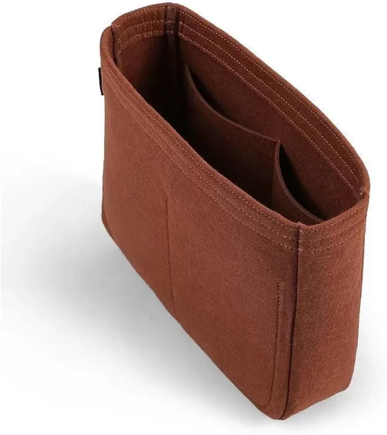 Purse Organizer Insert, Felt Makeup Inner Felt Bag Organizer With Zipper Women's Luxury Handbag Tote Shaper(Color-03,30x22x8cm)