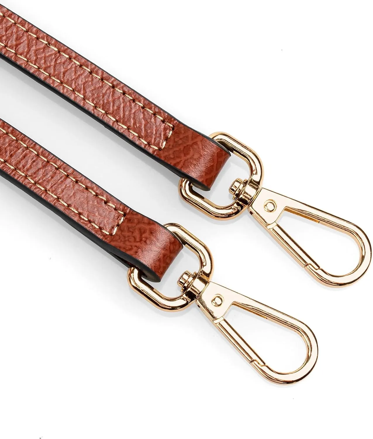 Purse Strap Crossbody Conversion Kit for Handbag,Genuine Leather Shoulder Straps Replacement Adjustable for Bags (Brown-G)