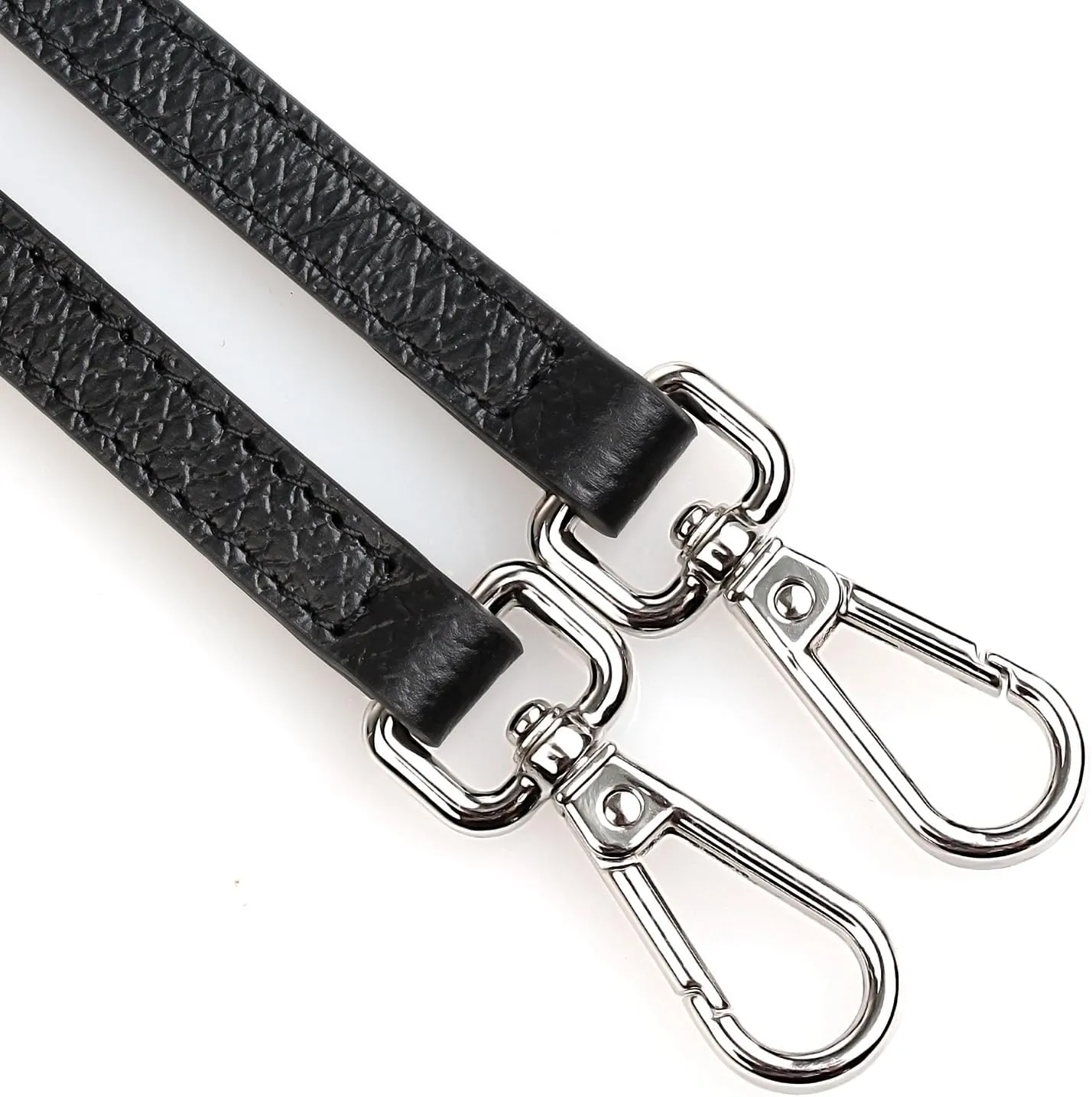 Purse Strap Crossbody Conversion Kit for Mini Handbag,Genuine Leather Shoulder Straps Replacement Adjustable for Bags(Black-S)