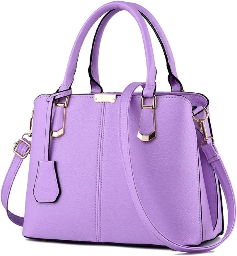 Purses and Handbags for Women Fashion Ladies PU Leather Top Handle Satchel Shoulder Tote Bags Light Blue