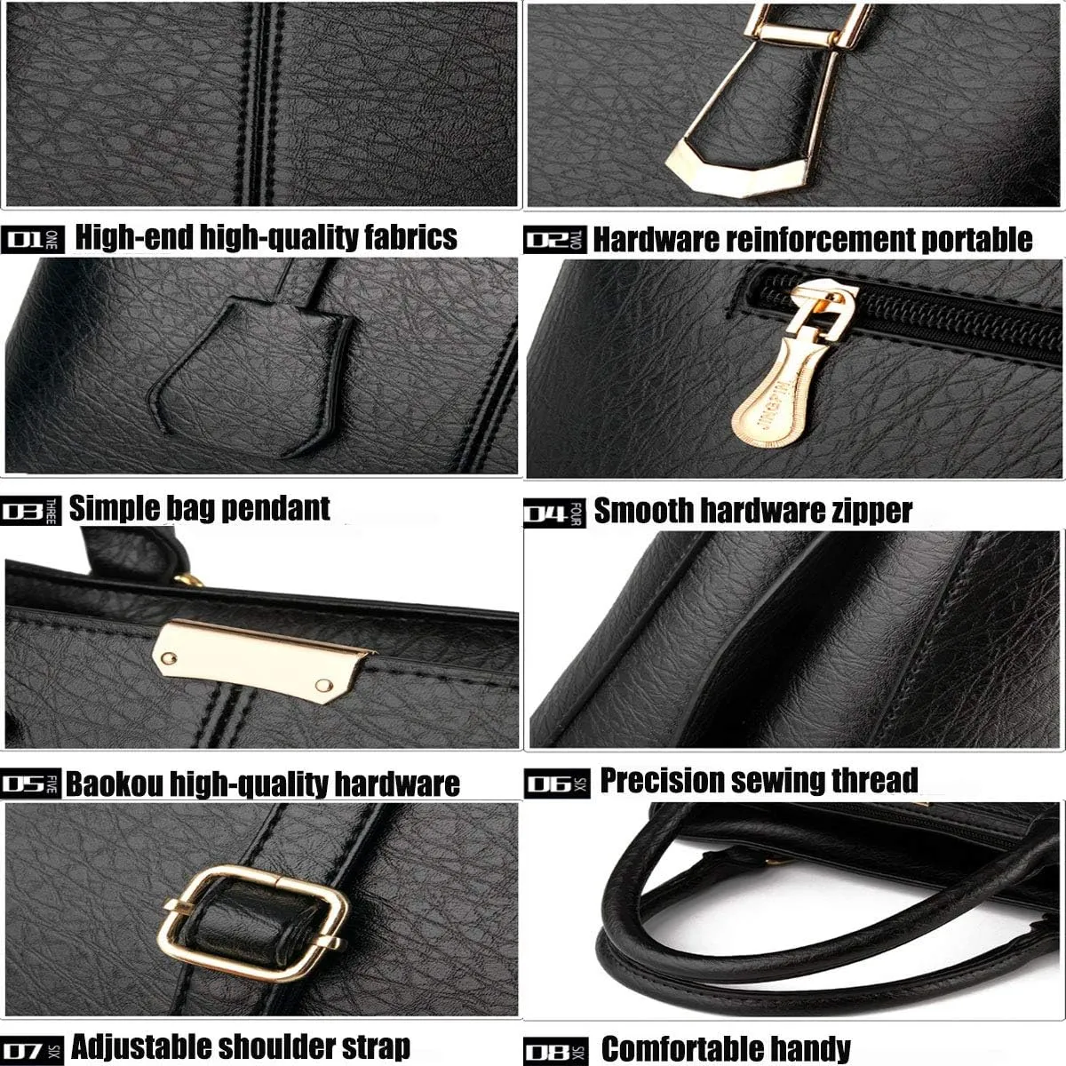Purses and Handbags for Women Fashion Ladies PU Leather Top Handle Satchel Shoulder Tote Bags Light