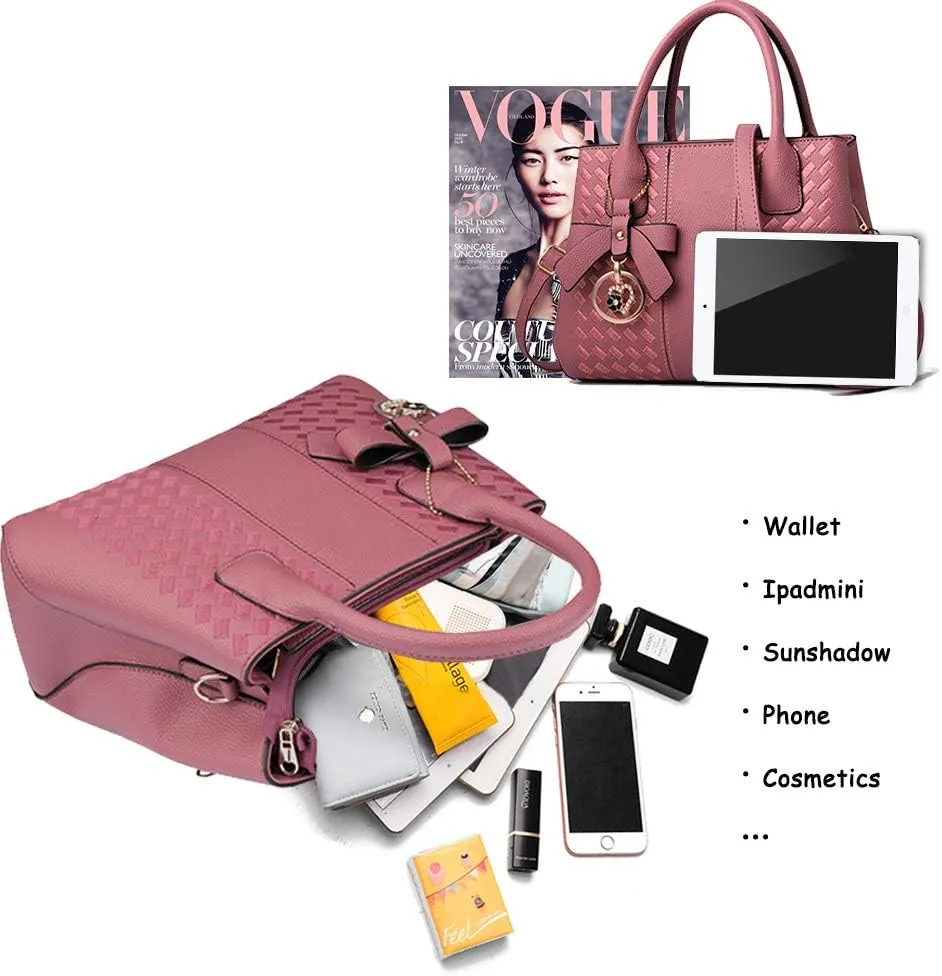 Purses and Handbags for Women Fashion Ladies PU Leather Top Handle Satchel Shoulder Tote Bags