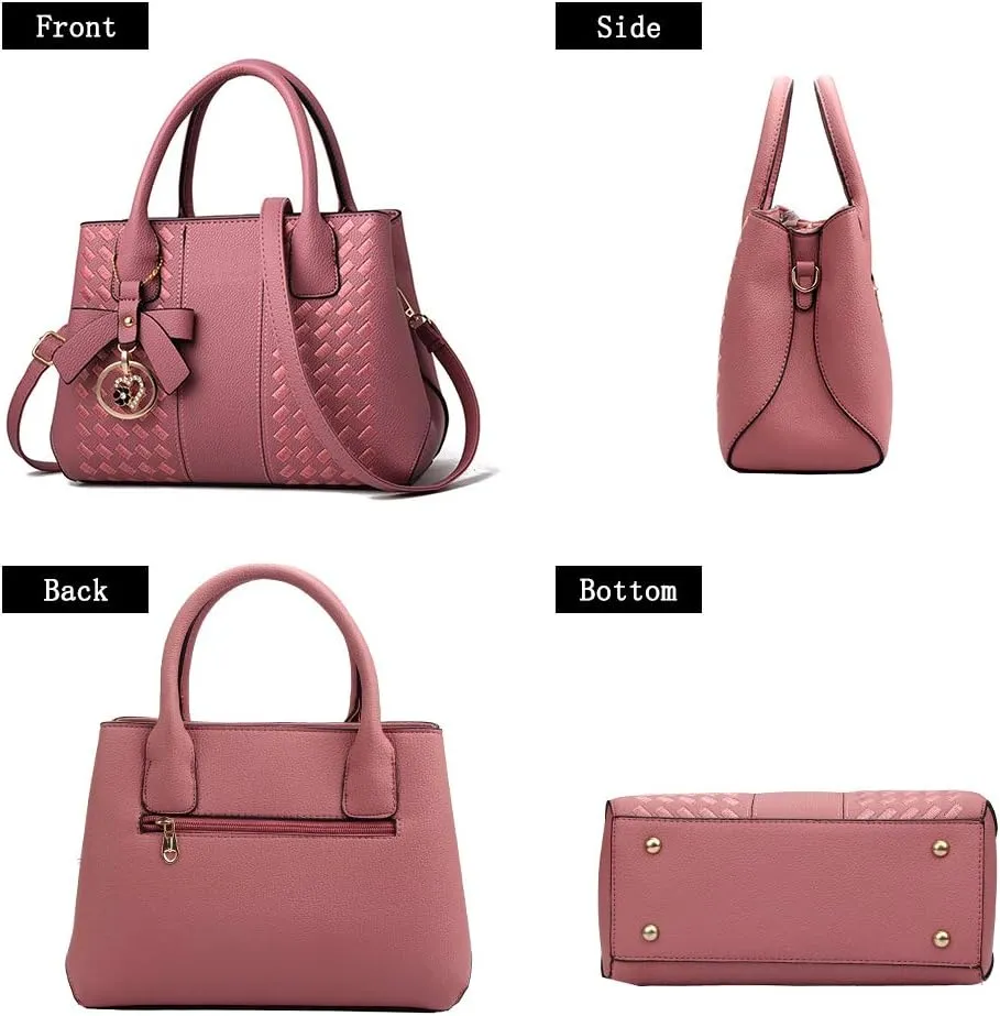 Purses and Handbags for Women Fashion Ladies PU Leather Top Handle Satchel Shoulder Tote Bags
