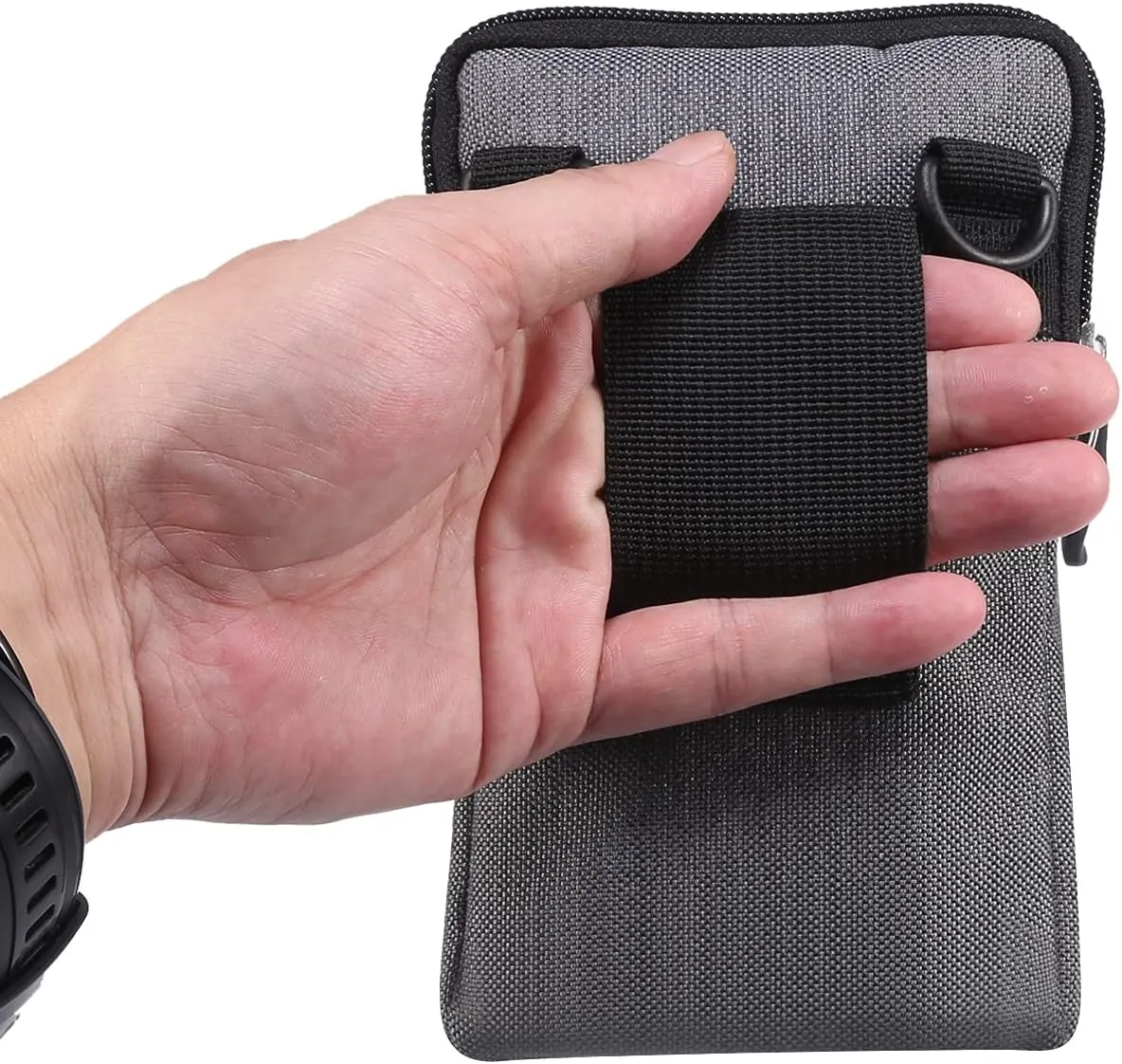 QBYVQQN Cell Phone Waist Belt Holster Mens, Waterproof Zipper Crossbody Smartphone Shoulder Messenger Bag Wallet Sling Bag