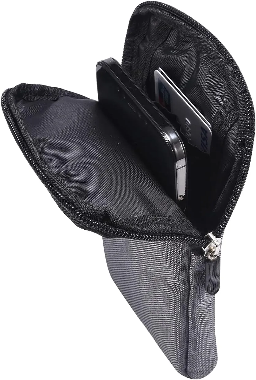 QBYVQQN Cell Phone Waist Belt Holster Mens, Waterproof Zipper Crossbody Smartphone Shoulder Messenger Bag Wallet Sling Bag