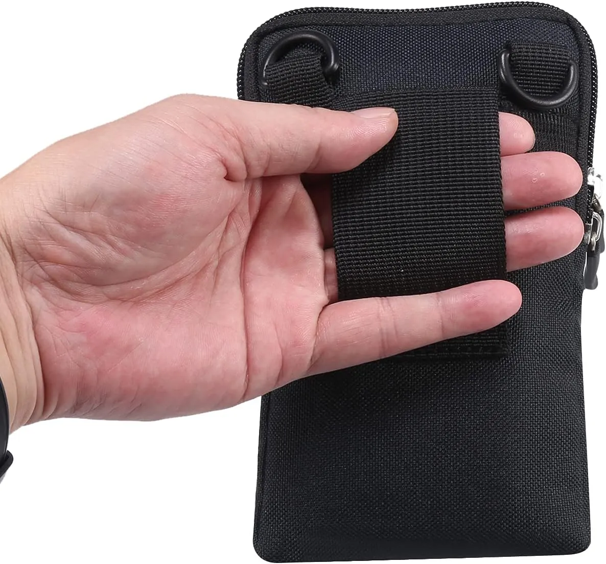 QBYVQQN Cell Phone Waist Belt Holster Mens, Waterproof Zipper Crossbody Smartphone Shoulder Messenger Bag Wallet Sling Bag