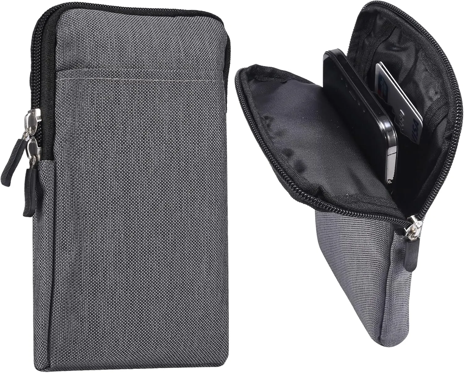 QBYVQQN Cell Phone Waist Belt Holster Mens, Waterproof Zipper Crossbody Smartphone Shoulder Messenger Bag Wallet Sling Bag