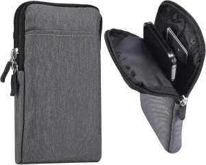 QBYVQQN Cell Phone Waist Belt Holster Mens, Waterproof Zipper Crossbody Smartphone Shoulder Messenger Bag Wallet Sling Bag