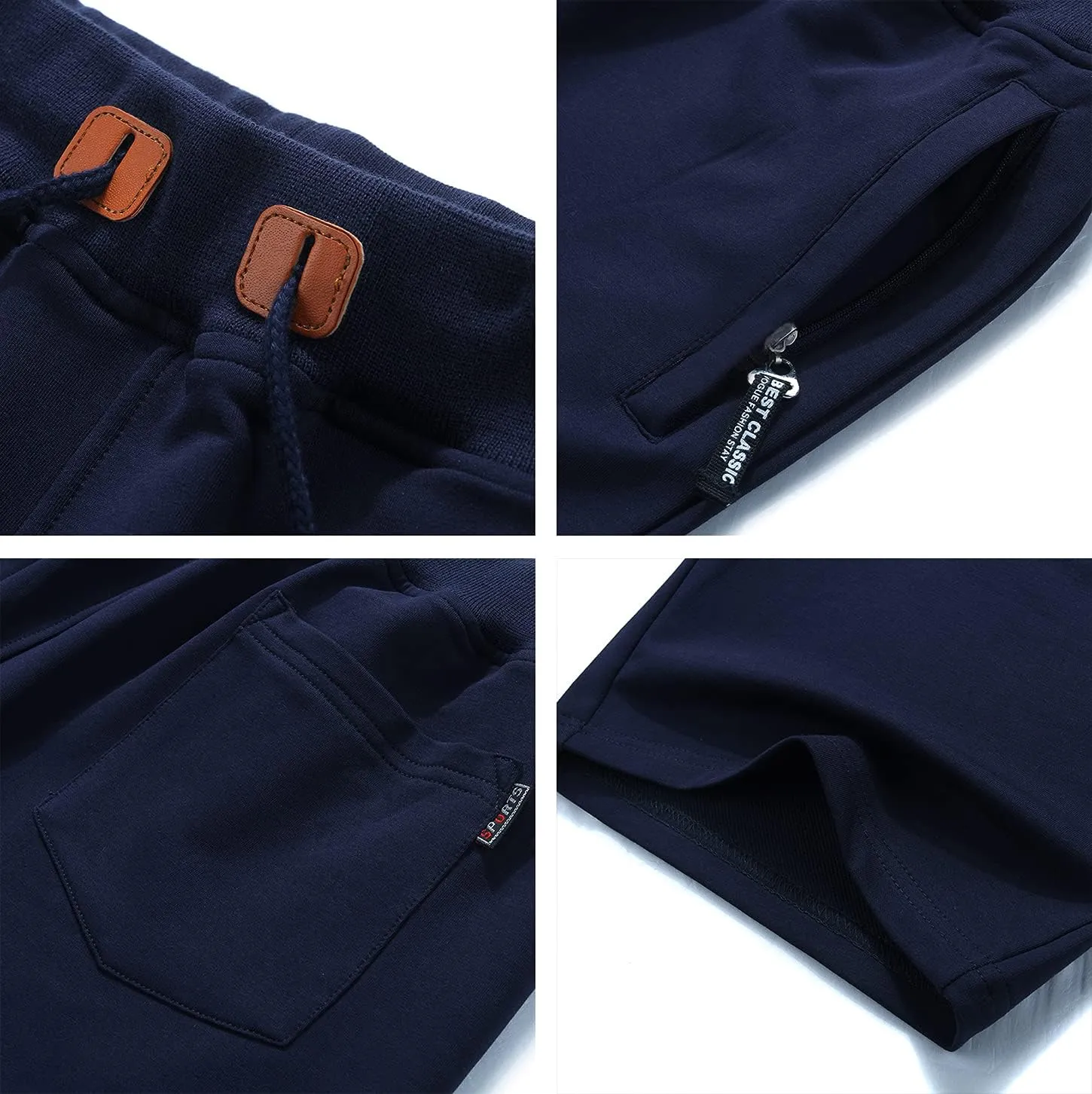 QPNGRP Mens Shorts Casual Drawstring Zipper Pockets Elastic Waist