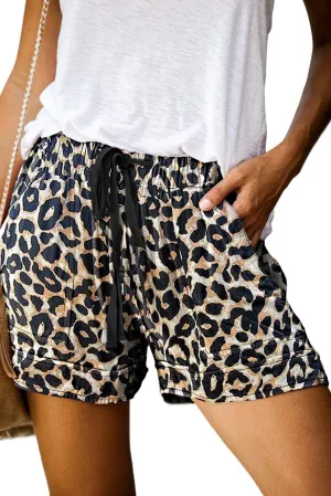 QUEEN PLUS Womens Casual Shorts Comfy Elastic Waist Drawstring Pocket Shorts Pants