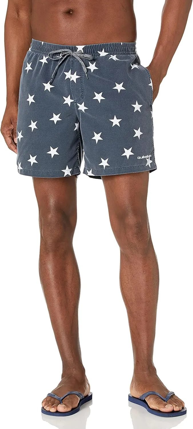 Quiksilver Men's Standard 17 Inch Elastic Waist Swim Trunk Bathing Suit Short