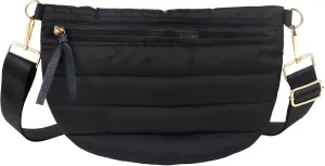 Quilted Crossbody Bags for Women Puffer Fanny Pack Sling Bag Puffy Chest Belt Bum Waist Bag Crossbody Purse Bags Quilted Shoulder Bag for Women