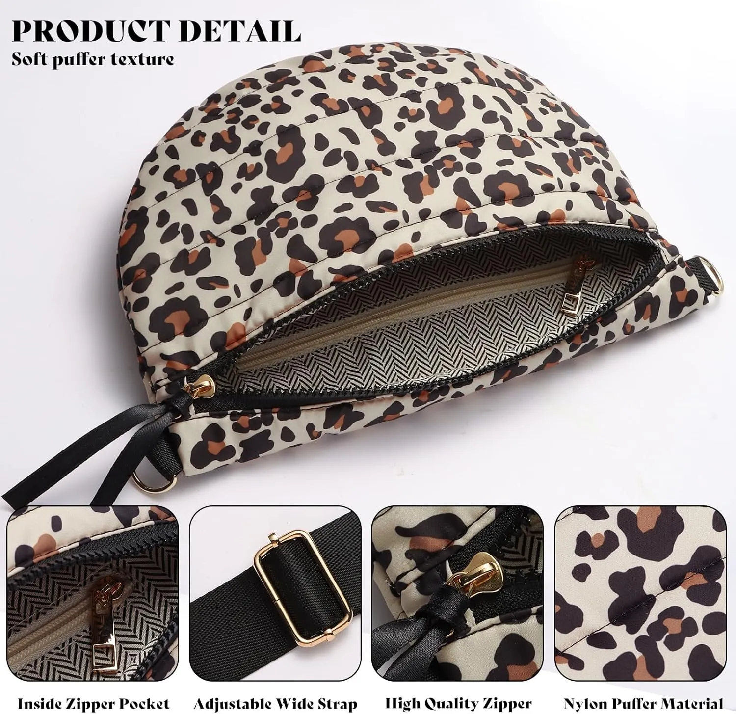 Quilted Puffer Belt Bag Puffy Sling Bag Fanny Pack Puffer Crossbody Bags Chest Belt Bum Waist Bag Purse Shoulder Bag for Women Gift