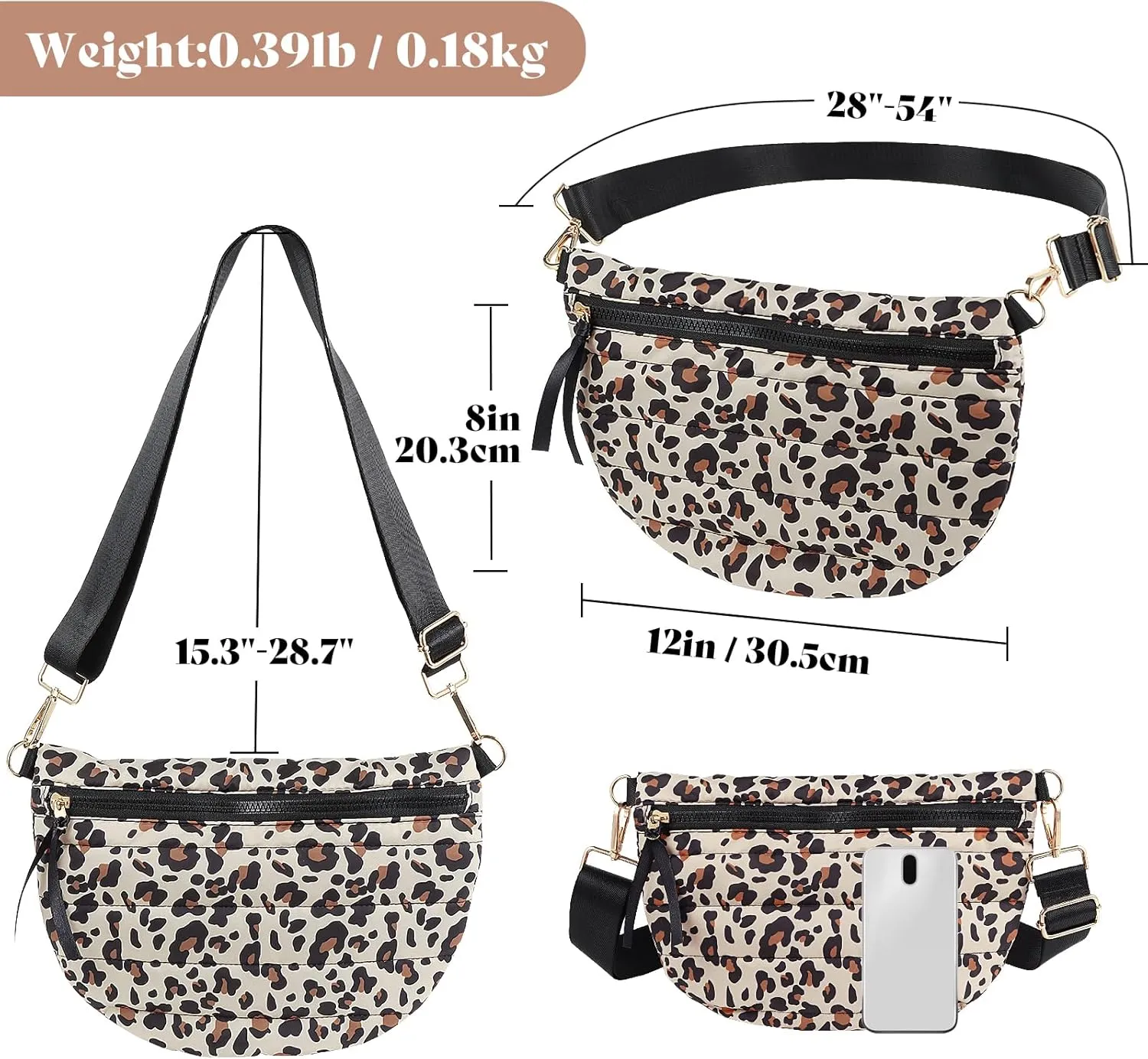 Quilted Puffer Belt Bag Puffy Sling Bag Fanny Pack Puffer Crossbody Bags Chest Belt Bum Waist Bag Purse Shoulder Bag for Women Gift