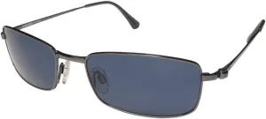 R1207 Mens Rectangular Full-rim 100% UVA & UVB Lenses Sunglasses/Eyewear (54-18-140, Dark Gunmetal)