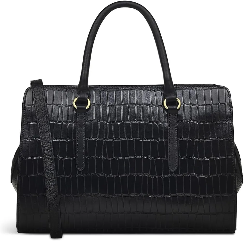 RADLEY London Angel Lane Faux Crocodile Women's Medium Leather Ziptop Satchel Bag
