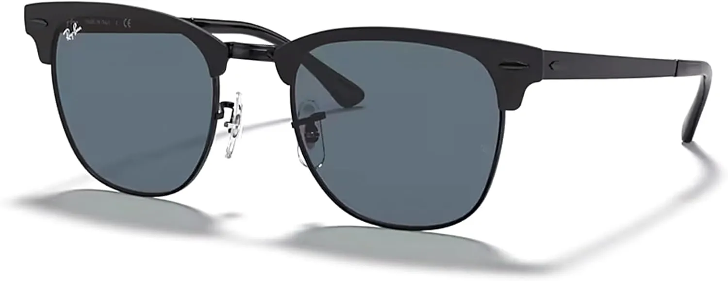 Ray-Ban RB3716 CLUBMASTER METAL Square Sunglasses For Men For Women   BUNDLE with Designer iWear Eyewear Care Kit