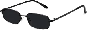 Rectangle Sunglasses for Women 90s Retro Small Narrow Square Frame UV400 Protection