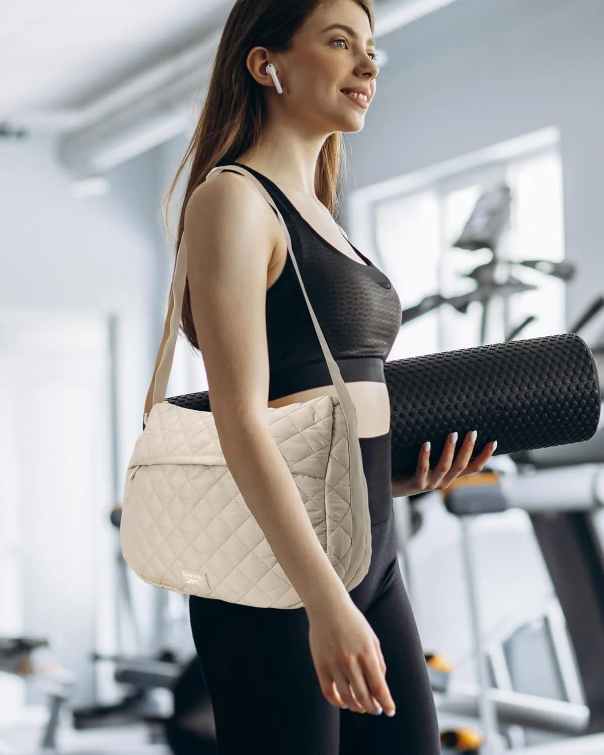 Reebok Women's Crossbody Bag - Stylish Lightweight Nylon Quilted and Non-Quilted Everyday Sling Bags for Women
