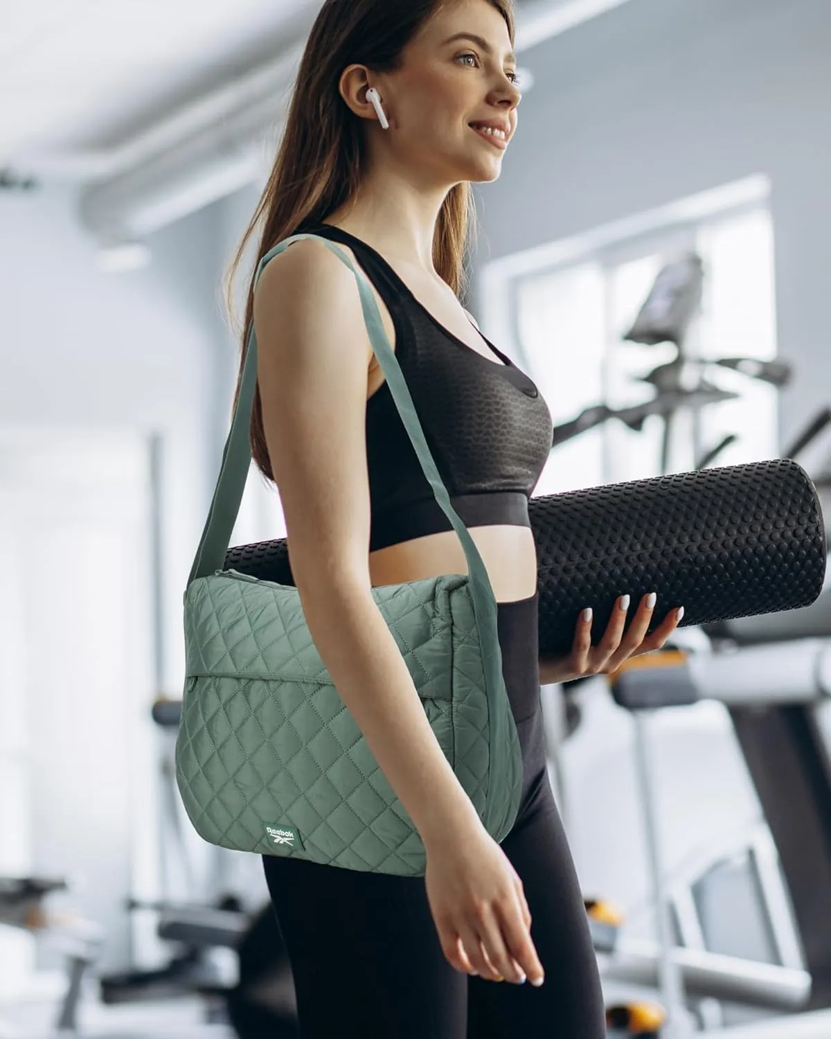 Reebok Women's Crossbody Bag - Stylish Lightweight Nylon Quilted and Non-Quilted Everyday Sling Bags for Women