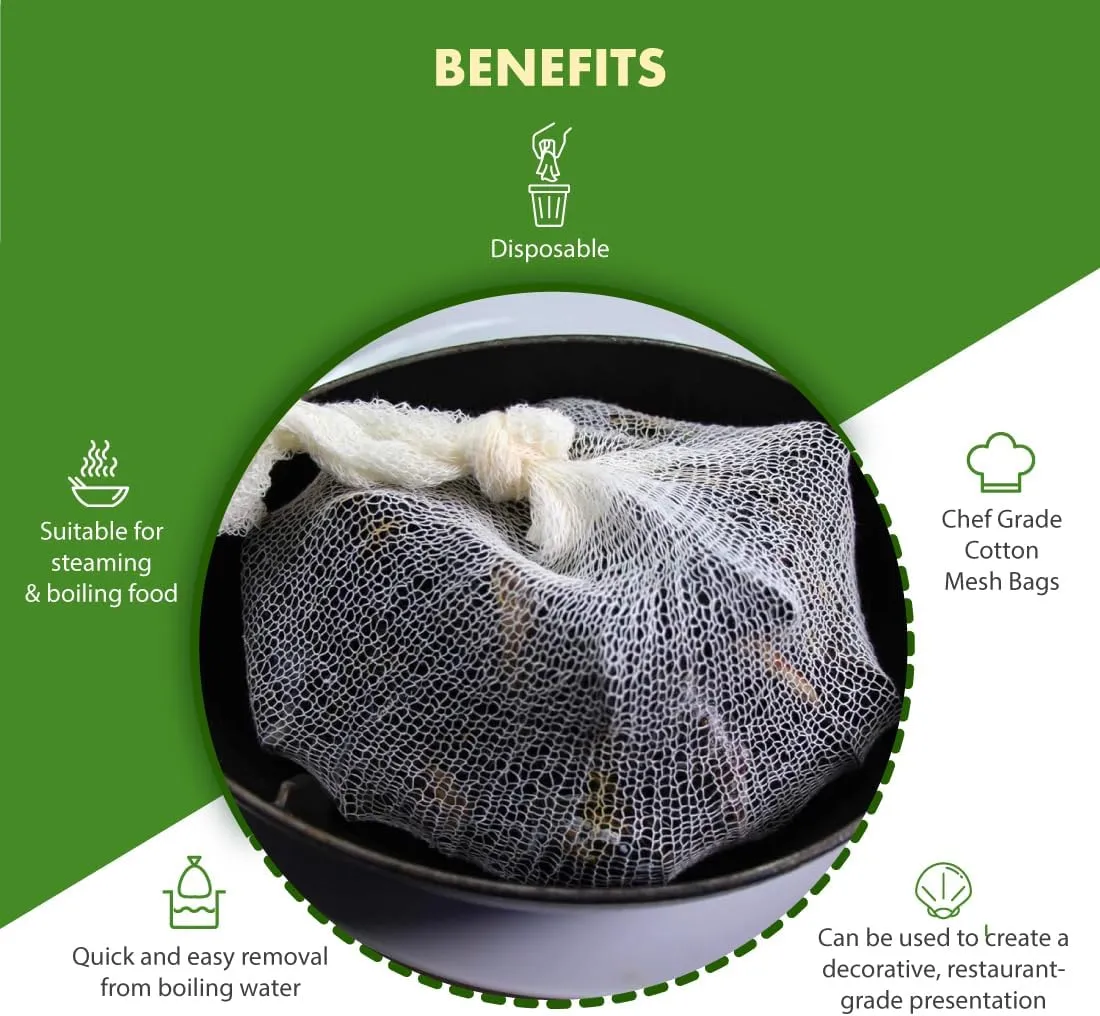 Regency Wraps Boil 'n' Wraps Steamer Bags for Safe and Easy Cooking of Shellfish, Crabs, Clams, Vegetables and more, Natural, 24”, Pack of 100