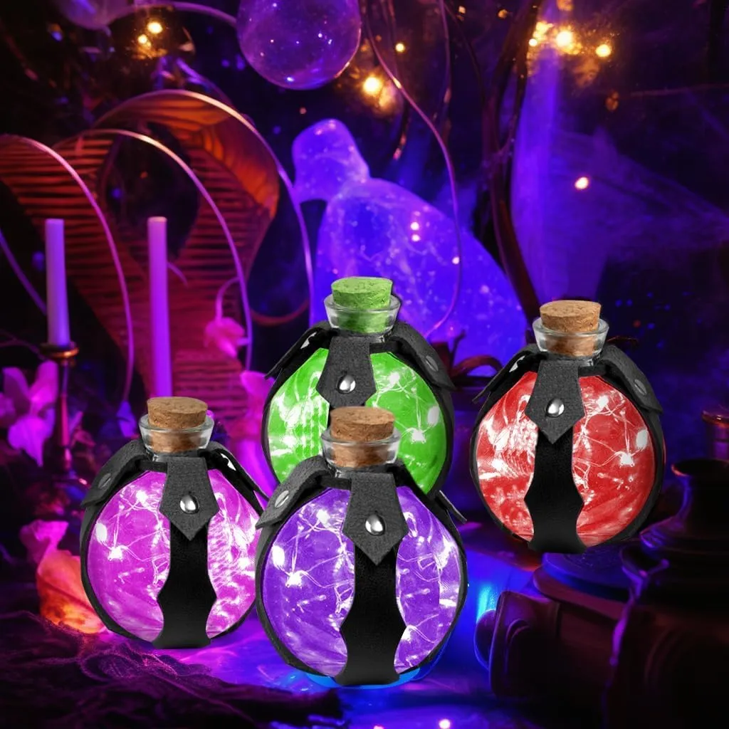 Renaissance Belt Pouch Coin Purse Potion Bottle Skirt Hike Set Medieval Festival Costume Accessories for Halloween (3-Brown)