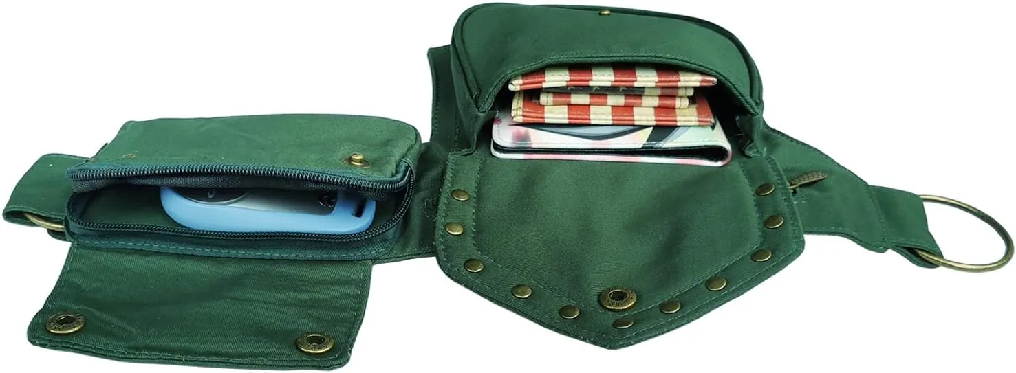 Renaissance Lace Waist Bag for Women - Green