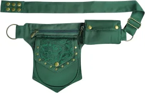 Renaissance Lace Waist Bag for Women - Green