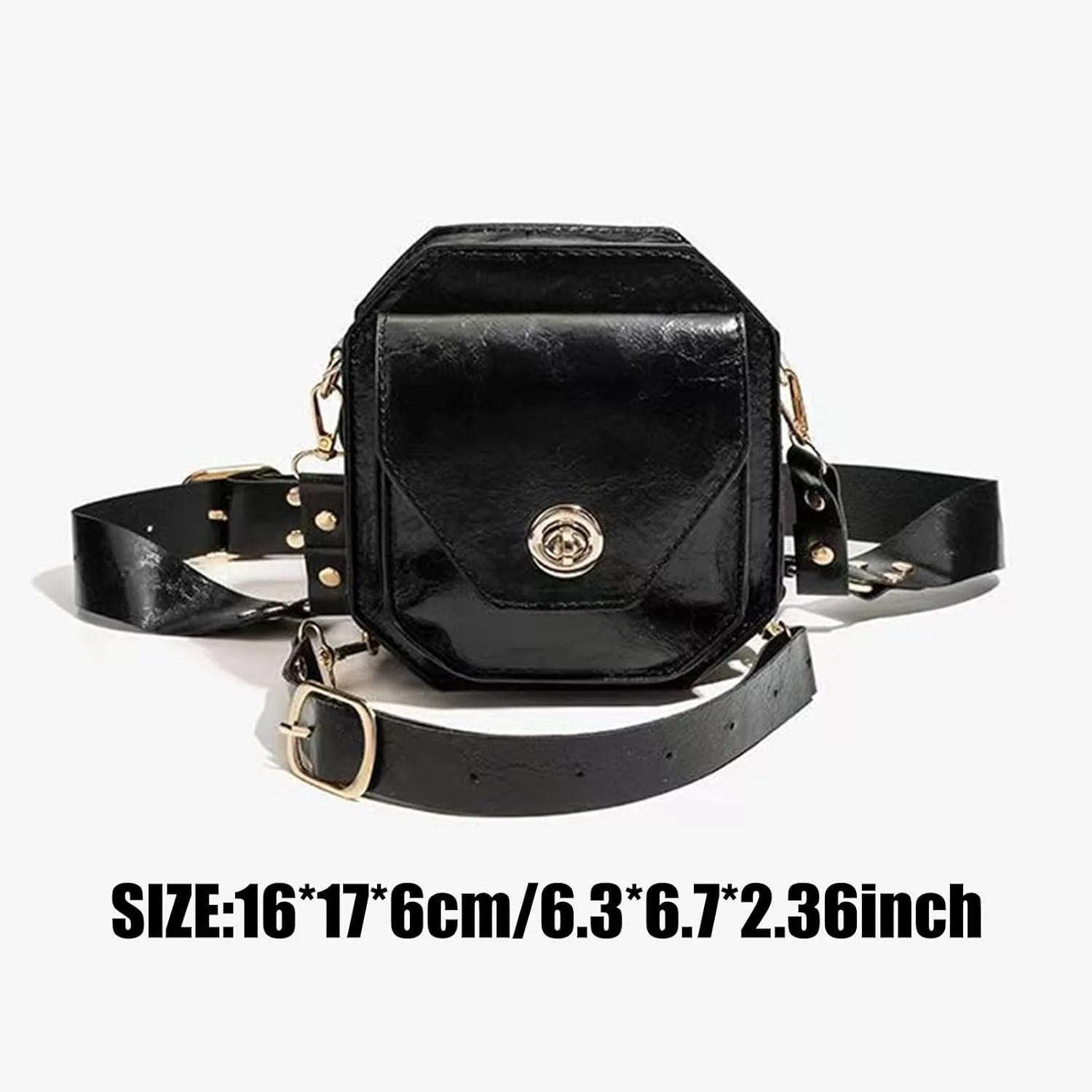 Renaissance Medieval Belt Satchel Pouch Bag,Leather Thigh Purse with Drop Leg Strap,Steampunk Retro Waist Belt Bag(Brown)