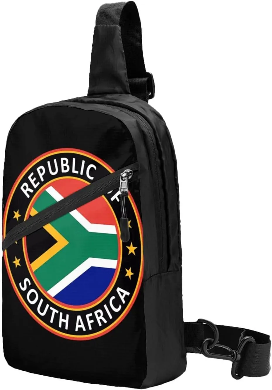Republic of South Africa Crossbody Bag Portable Sling Bags Foldable Chest Daypack Reusable Sports Shoulder Backpack Diagonally Casual Rucksack Travel Bag