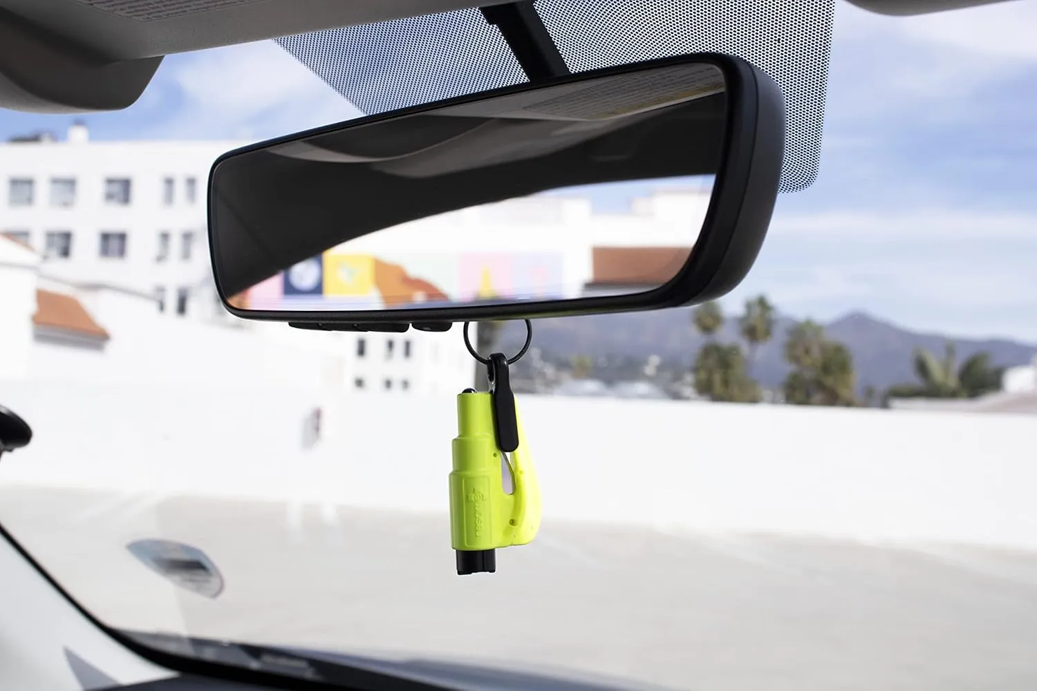 resqme The Original Emergency Keychain Car Escape Tool, 2-in-1 Seatbelt Cutter and Window Breaker, Made in USA, Pack of 6, Yellow, Black - Compact Emergency Hammer