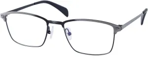 Retro Metal Photochromic Gray Reading Glasses  3.75 Mens Womens Silver Frame Readers Glasses