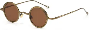 Retro Metal Small Round Punk Men Sunglasses Fashion Uv400