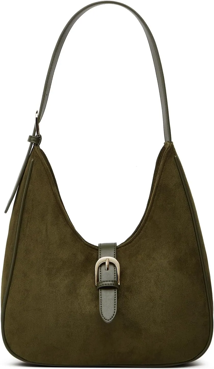 Retro Suede Shoulder Bag For Women Underarm Bag Winter Women's Hobo Bag Purse Tote Bag Commuter Handbag