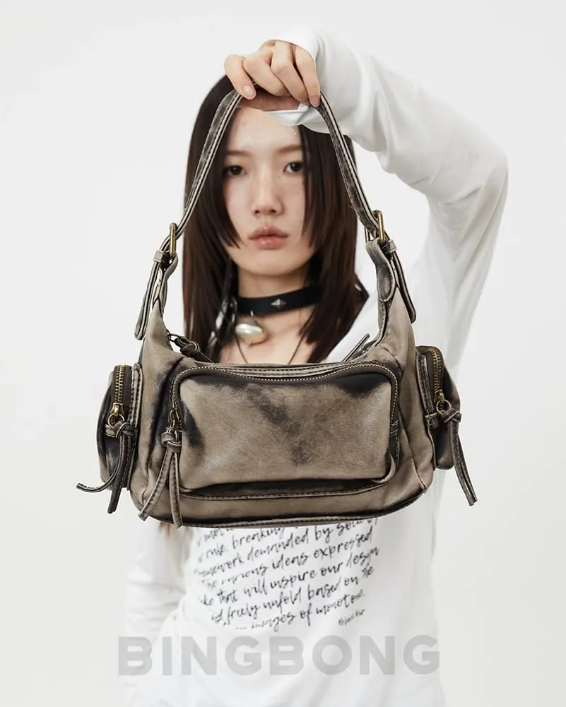 Retro Vegan Leather Tote Bag for Women Y2k Shoulder Crossbody Purse Top Handle Satchel Multiple Pockets Handbag