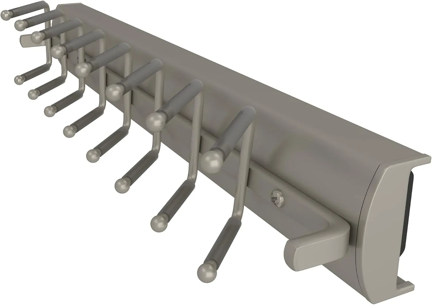 Rev-A-Shelf Sidelines CSWTRSL-14-SN-1 14 Inch Premiere Swivel Belt and Tie Accessory Organization Rack Holder Hanger with 8 Hooks, Satin Nickel