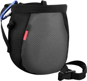 Rhino Valley Climbing Chalk Bag, No Leak Drawstring Chalk Bag with Adjustable Belt, Carabiner Clip and Zippered Pockets Chalk Bag for Climbing, Cross Fit, Weight Lifting & More