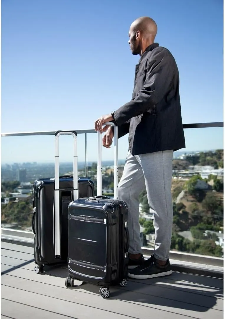 Ricardo Beverly Hills Rodeo Drive 2.0 Hardside 4 Wheel Spinner, TSA Lock, Lightweight Suitcase, Unisex, Stylish, Black, 28-Inch Checked-Large