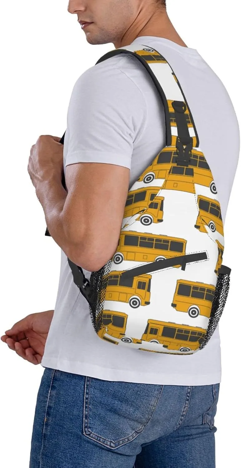 RIMENCH Bus Small Sling Bag For Women Men Casual Crossbody Sling Backpack