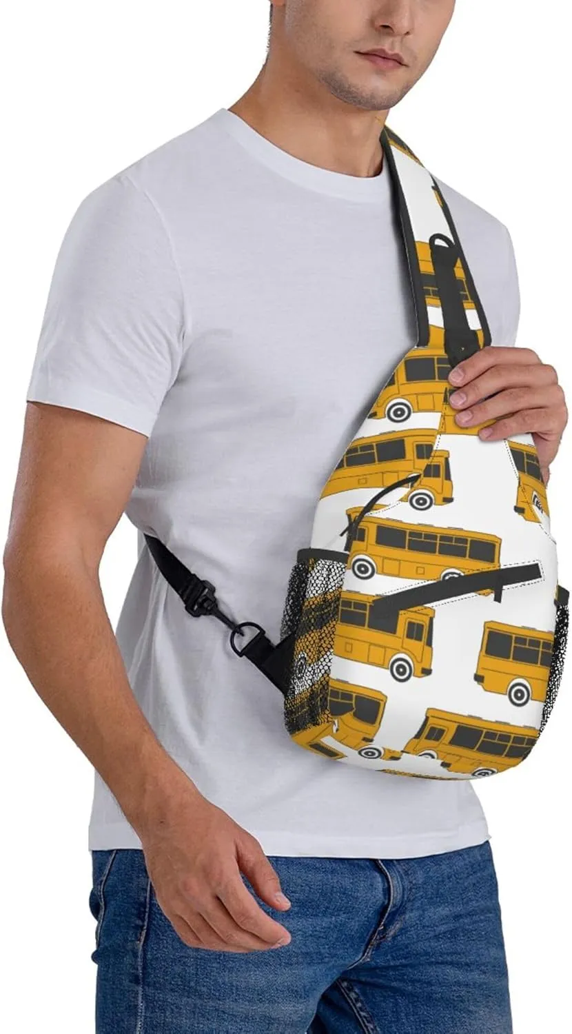 RIMENCH Bus Small Sling Bag For Women Men Casual Crossbody Sling Backpack